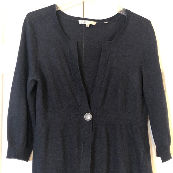 Vince smoky blue cashmere & cotton cardigan. Small - Picture 8 of 9